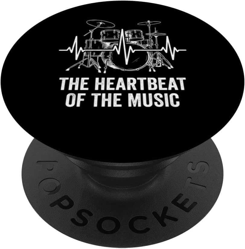The Heartbeat of The Music Drum Kit PopSockets Adhesive PopGrip