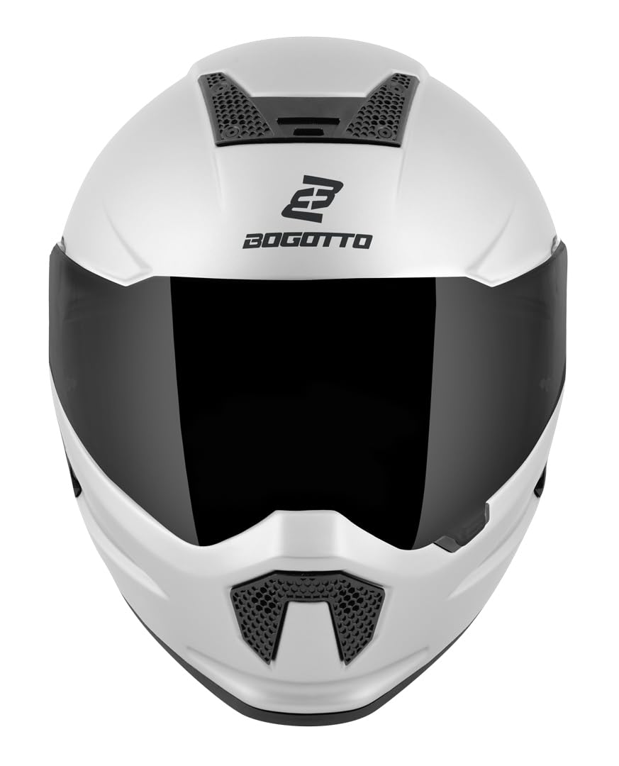Bogotto Rapto Helm, Weiß Matt, XL, Integralhelm, ECE 22.06 | Beschlaghemmend