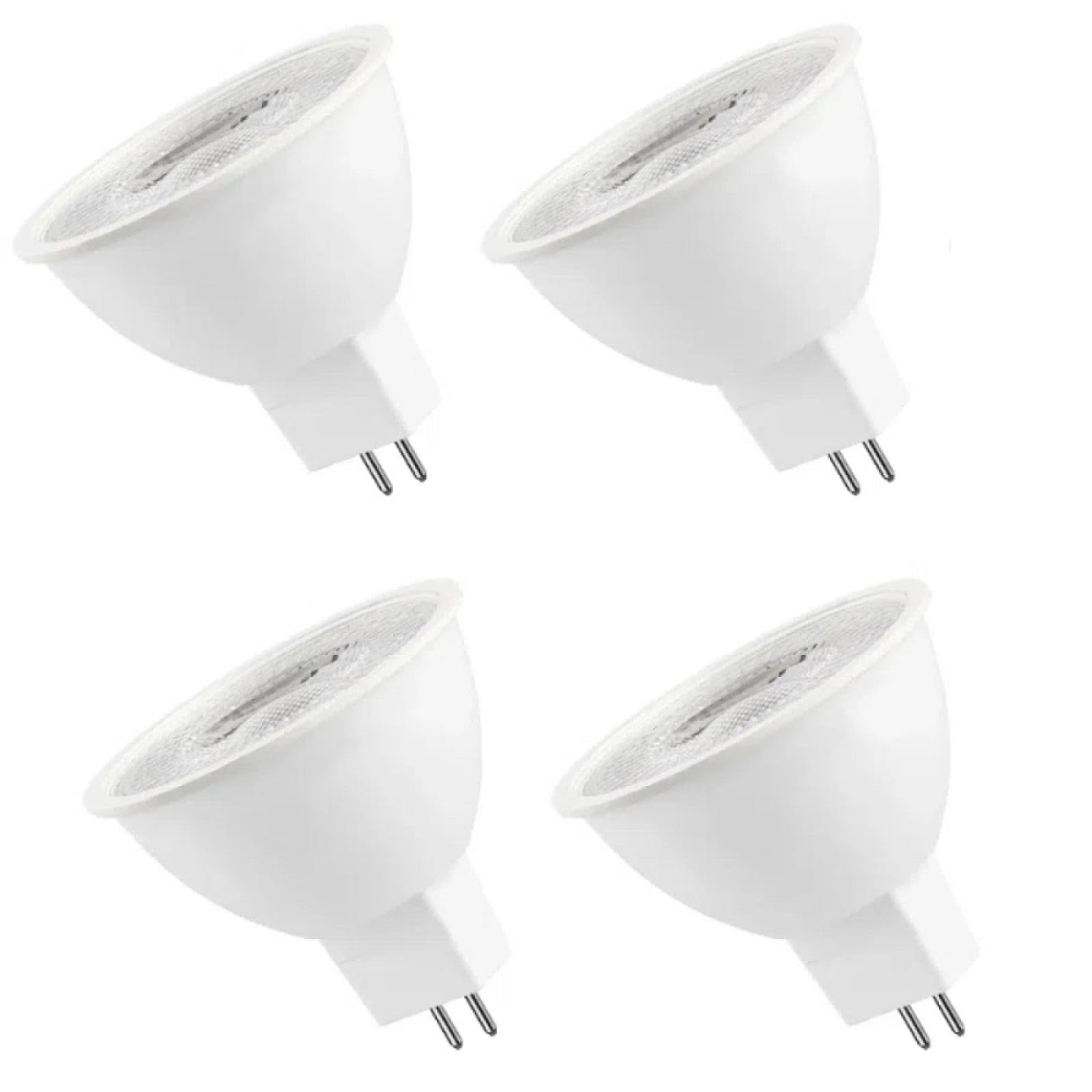 DLEDMOP GU5.3 LED Light Bulbs 4PCS 6W MR16 LED Bulbs 12V 5W Equivalent to 45W Halogen Spotlight Bulb Warm White 2700K 6W Daylight
