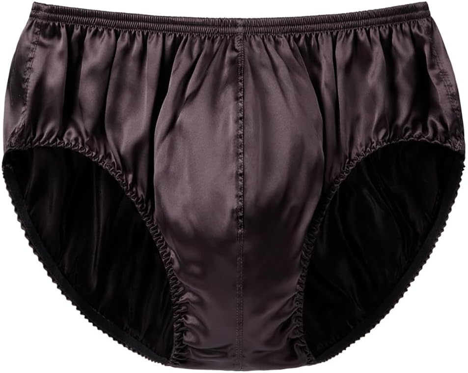 Men's 3Pairs Pure Silk Panties Soft Smooth Healthy Basic Bikini Breathable Underwear