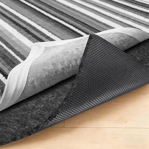 Placoot 8x10 Ft Non Slip Rug Pad Gripper, 1/3-inch Thick Shock-Absorbing Carpet Mat, Under Area Rugs Anti Skid Mat with Natural Rubber Backing, Surface Cushion for Hardwood, Carpet, Tile Floors - image 7