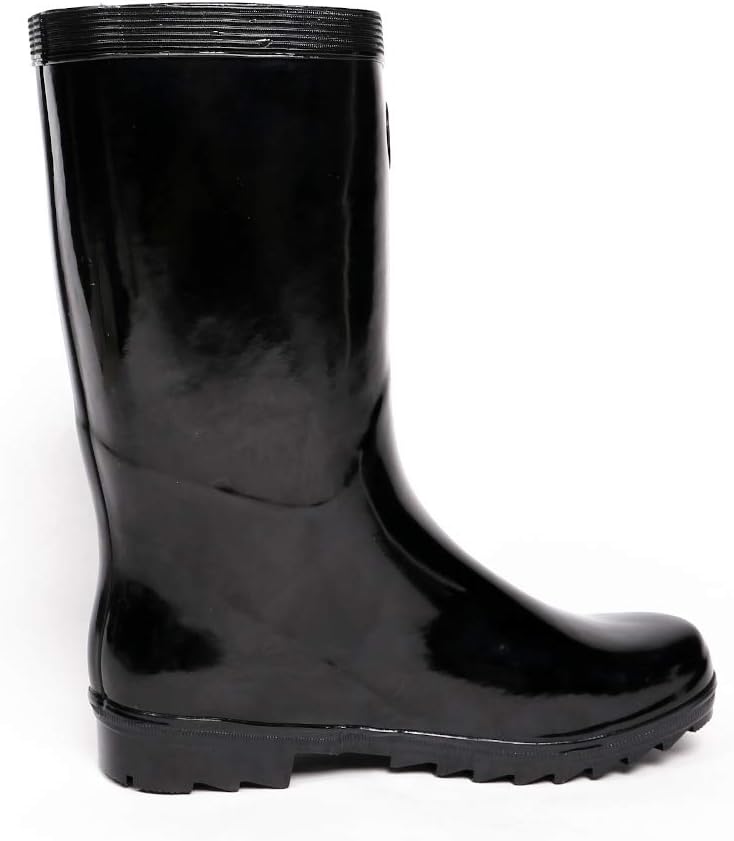 Kokos Nobuoka Rain Boots, ZIPLOA Lightweight Half Boots, Merias Lining, Sweat Absorbent, Men's - black