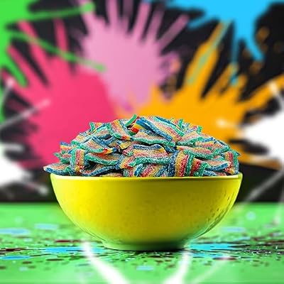 SourZap Sour Belts | 8-Ounce Pack | Bite-Size Gummy Candy | Assorted Fruit Flavors