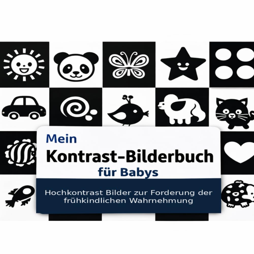 Mein Kontrast-Bilderbuch für Babys: Hochkontrast-Bilder zur Förderung der frühkindlichen Wahrnehmung