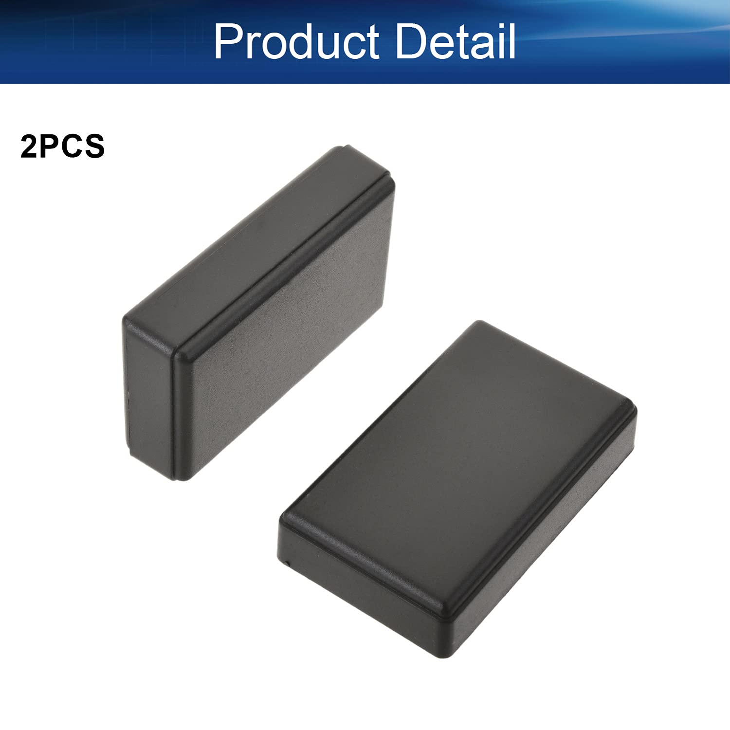 Heyiarbeit ABS Plastic Dustproof Junction Box Junction Project Box Enclosure Circuit Board Small Box 2.76"x1.65"x0.71"(LxWxH) for Electronic Projects Black 2pcs