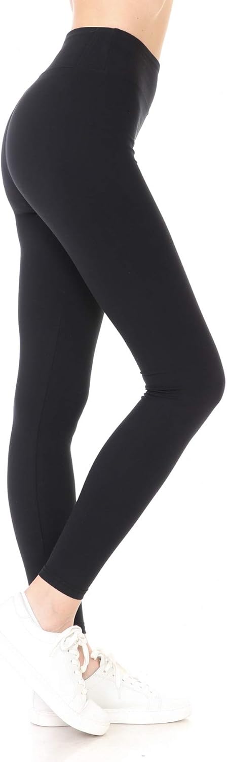 Leggings Depot High Waisted Women's ActiveFlex Leggings-HLY (Yoga Black, 2X) - Image 2