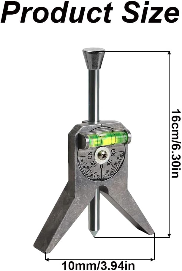 TopHomer Pipe Center Finder, Pipe Fitting Tools Center Finder Tool, 6.3" Height Y-Type Base Fitted with Adjustable Dial Bubble Protractor