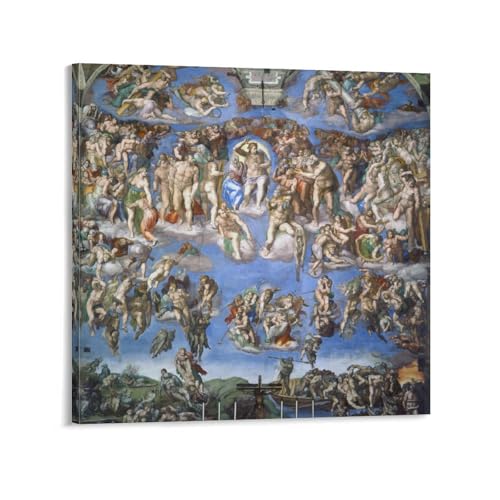 Michelangelo Buonarroti�~�P�����W�F���E�u�I�i���[�e�B�y�Ō�̐R���z�L���G��̃|�X�^�[ �|�X�^�[ ���� �G �L�����o�X �ǃA�[�g ���r���O���[�� �Q�� ��� �A�[�g�p�l��28x28inch(70x70cm)