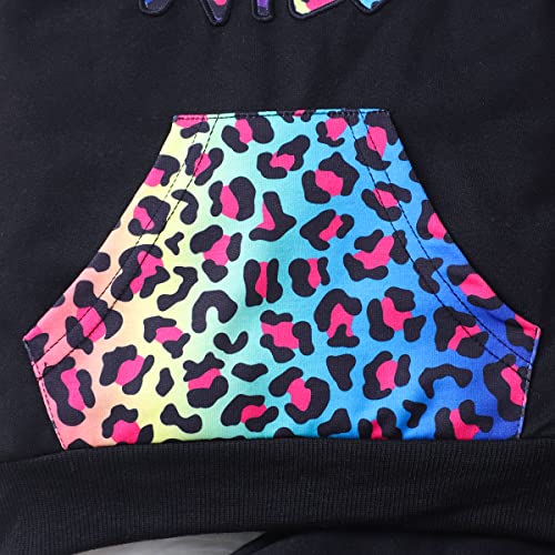Image of Little Girls 2 Piece Outfits Ruffle Sleeve Unicorn Sweatshirts Top and Leggings Set School Outfits Kids Clothing Set