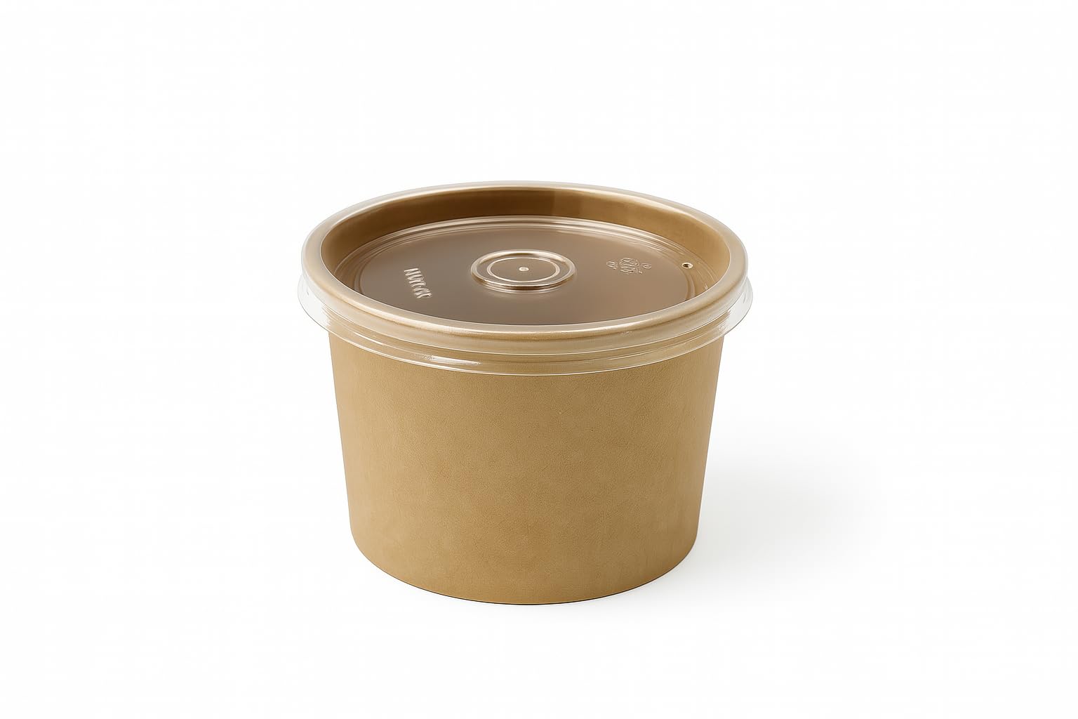 Tarros de sopa Kraft y blanco con tapa PP transparente - Contenedores desechables para platos fríos y calientes, 240 ml, 355 ml, 480 ml, 50, 100, 1000 - 2 colores (MARRON, 240 ml, 100 unidades)