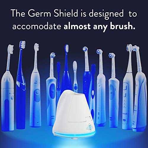 tao clean germ shield uv toothbrush sanitizer  universal cleaning station that accommodates all manual and electric toothbrushes travel friendly kills 999 of germs
