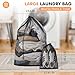 2 Pack Mesh Laundry Bags - Large & Small Heavy Duty Mesh Laundry Bag with Drawstring, Wash Bags for Travel, College, Dorms, Sports, Family, Black