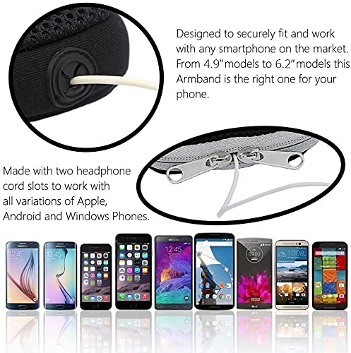 Sport Running Armband Cell Phone Case Holder Exercise Arm Band Bag Pouch For Samsung Galaxy S21 S20 A10E A51 Note10/ Google Pixel 6A/5/4A/3A Moto G Stylus G8 Power E Iphone 12/11 Pro Max/Xs/Xr (Black) #TOP5