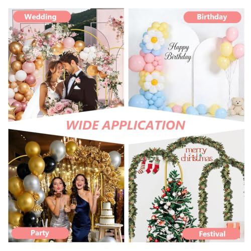 EMART 7.2/6.6/6Ft Metal Arch Backdrop Stand Set 3 for Wedding Party Balloon by EMART - Used condition - Image 7