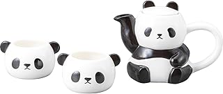 かわいい食器 ティーポット & ティーカップ セット パンダ親子 食器 約400ml・140ml SAN4263