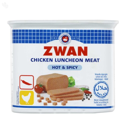 Zwan Chicken Luncheon Meat Hot And Spicy 340g