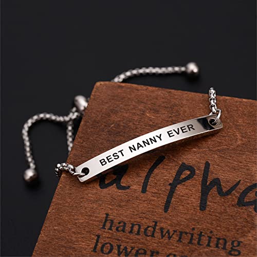 Sousyokyo Best Nanny Ever Gifts, Nanny Fashionable Bracelets For Women, Cute Nanny Present For Birthday Mother's Day #TOP3
