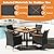 Tangkula 5 Pieces Patio Dining Table Set for 4, Rattan Conversation Set with Umbrella Hole, Seat Cushions & Acacia Wood Tabletop, Outdoor Dining Table with 4 Chairs for Backyard, Poolside & Deck