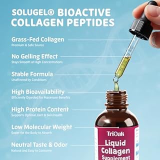 Liquid Collagen Supplement Drops for Dogs: Hip & Joint Support, Skin & Coat Health in One Daily Supplement with Bioactive Collagen Peptides - Pure Formula Support for All Dog Sizes & Ages