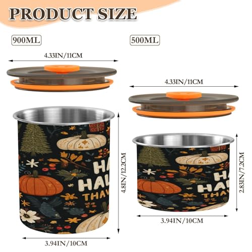 Envase de café decorativo Halloween 900ml acero inoxidable miniatura 2