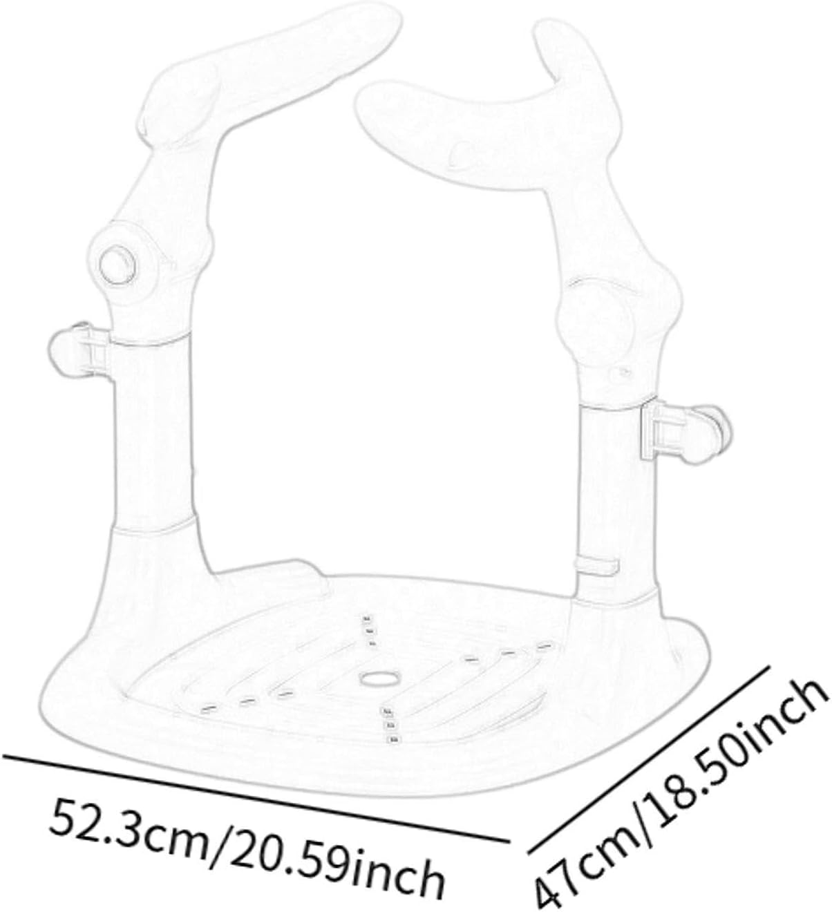 Zynphancer ベビーバススタンド 高さ調節可能 滑り止め付き 白 との