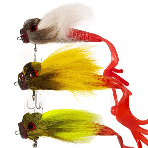 Leurre big pike leurre artificiel cerf hair mouse lure de 85g pour brochet peu profond - 6