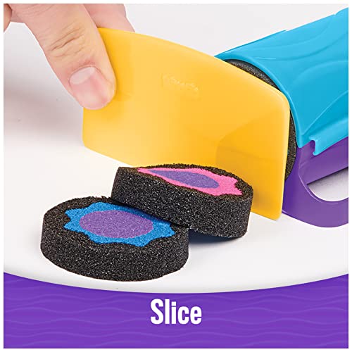 Kinetic Sand, Slice N’ Surprise Set With 13.5Oz Of Black, Pink And Blue Play Sand And 7 Tools, Sensory Toys For Kids Ages 3 And Up #TOP1