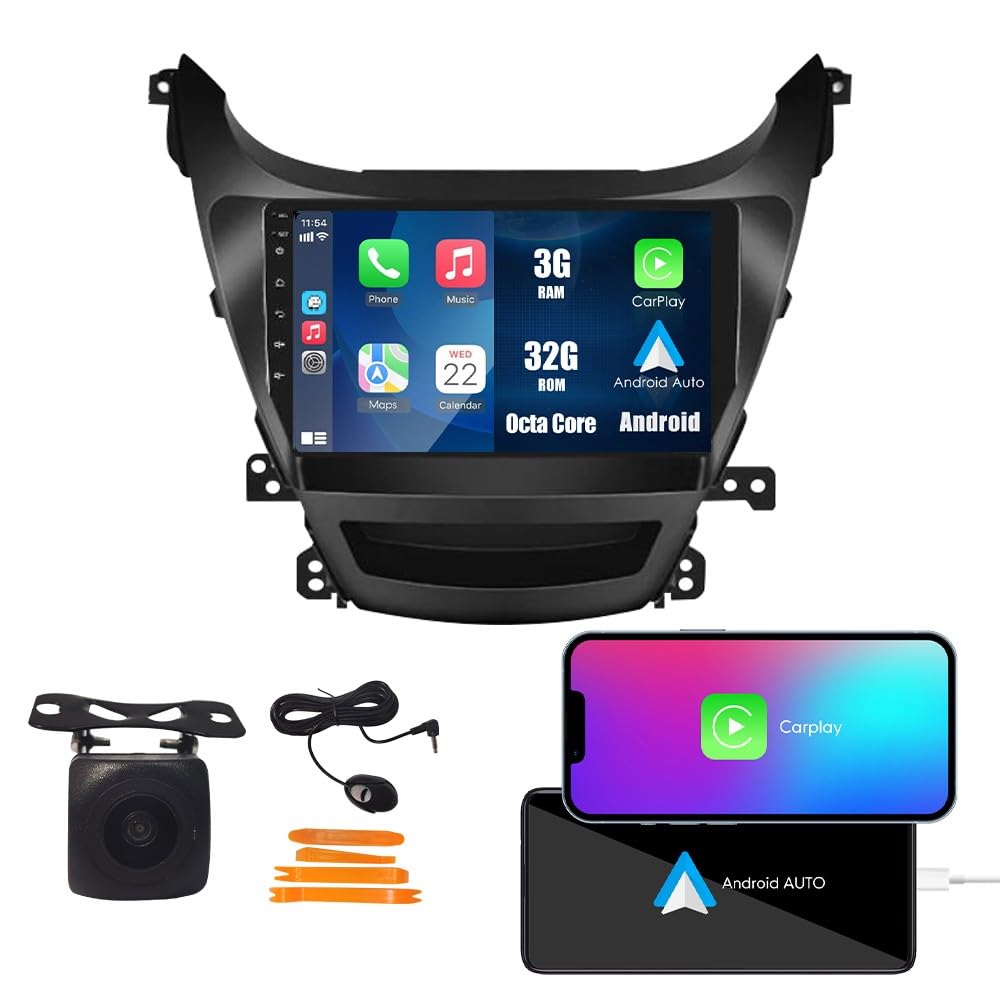 Kunfine Car CarPlay Android Auto Navigation Stereo GPS Radio Reverse Camera Display 9