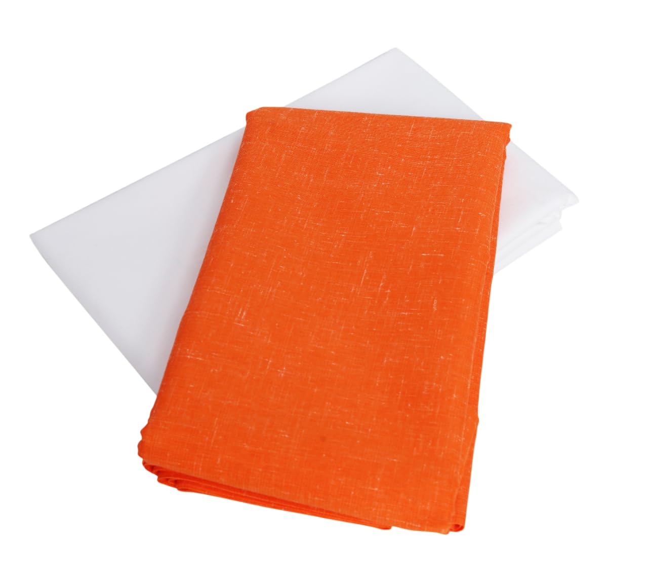 EBADAT Pure Cotton Unstitched Orange Kurta Pajama Fabric for Men | Kurta Length 2.25 Meter | Pajama Length 2 Meter | Soft & Breathable Ethnic Wear Material-image-35