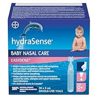 hydraSense EasyDose, Baby Nasal Care, Gently Relieves Congestion in Babies, Non-Medicated, 100% Natural Source Seawater, Preservative-Free, Sterile, 30 count