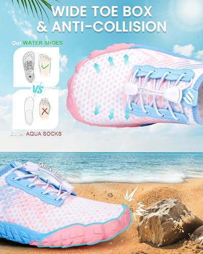 Image of Water Shoes for Women Men Quick-Dry Barefoot Shoes Breathable Aqua Socks for Swim Beach River Pool Lake Hiking Surfing Kayaking
