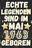  Echte Legenden Sind Im Mai 1963 Geboren: Lustiges Notizbuch A5 I Dotted I 120 Seiten I Tolles Geschenk zum Geburtstag für Kollegen, Familie & Freunde
