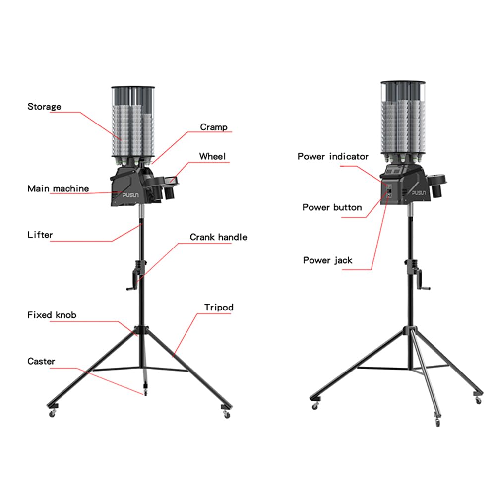 PB-6001 Pro - Volano professionale per badminton, controllo tramite app, capacità oltre 180 palline, funzione di smash con un clic, velocità/angolo regolabili, diverse modalità di allenamento, per