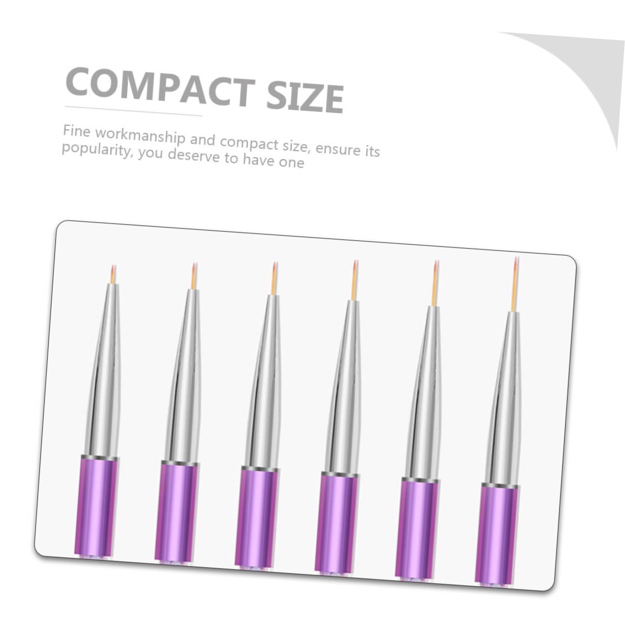 6 piezas Pinceles de de Uñas Herramientas de Dibujo para Decoración de Uñas Pinceles de Liner para Manicura DIY Diseño Elegante y Práctico