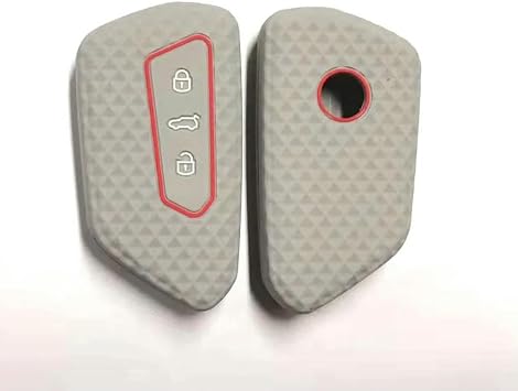 Silicone Cover for 3-Button for Skoda for Octavia PRO MK8 Car Key Cover ID Remote Control Key Bag-C
