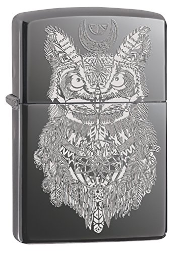Zippo Lighter: Aztec Owl - Black Ice 78117