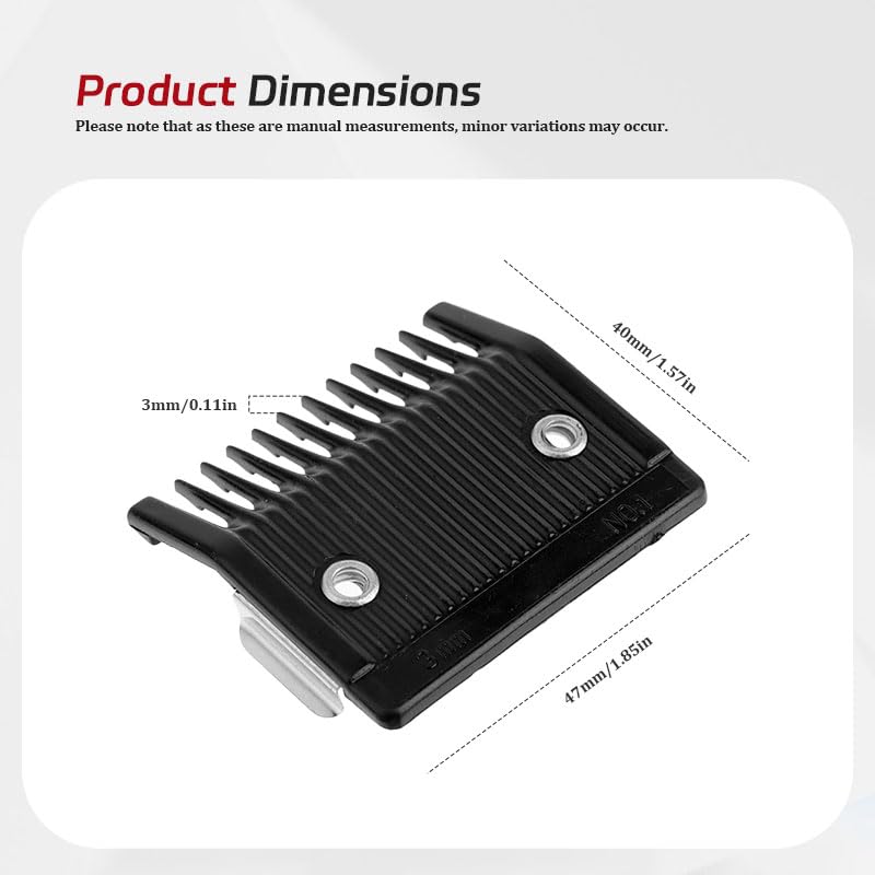 4PCS Clipper Attachment Comb No.1 3mm, Metal Back Guide Comb for Hair Clippers - Precision Cutting for Barber & Home Use