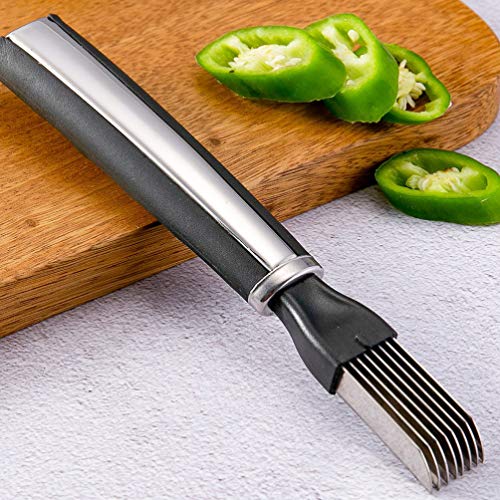 Cortador de cebola verde Doitool cortador de cebola, cortador de cebola, aço inoxidável, cortador de