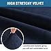 H.VERSAILTEX Stretch Velvet Sofa Covers for 3 Cushion Couch Covers Sofa Slipcovers with Non Slip Straps Underneath The Furniture, Crafted from Thick Comfy Rich Velour (Sofa 72