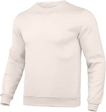 TAIAOJING Mens Sweatshirts No Hood Crewneck Long Sleeve Fashion Casual ...