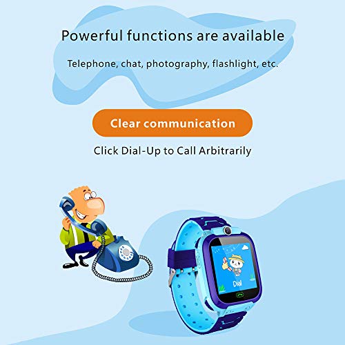 Ajcoflt 1.44 '' Kids Smart Watch LBS Tracker SOS Call 2-Way Call Chat de voz Configuração da zona