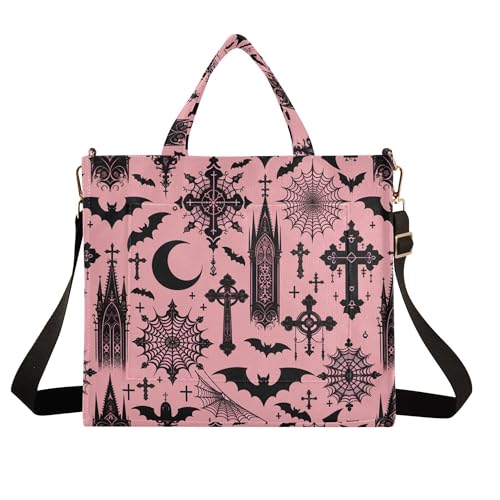 MNSRUU Corduroy Tote Bag for Women, Funny Skulls Tote Bag Crossbody Hobo Handbag Shoulder Bag for Work Travel
