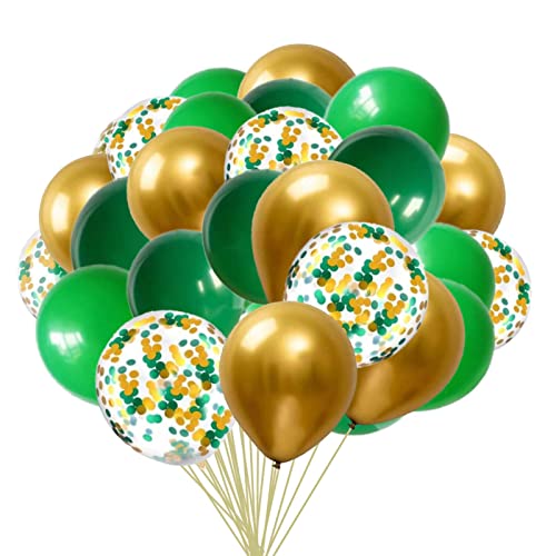 Image of GAKA Green Gold Balloons 12 Inch 50PC Balloons Mexican St. Patrick's Day Decorations Green Gold Party Decorations