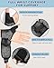 FitDA Wrist Brace, Breathable Adjustable Wrist Wraps for Carpal Tunnel Relief & Tendonitis, Gym Wrist Straps Wrist Support Wraps for Weightlifting Fitness, One Size Fit Men and Women, Left Hand