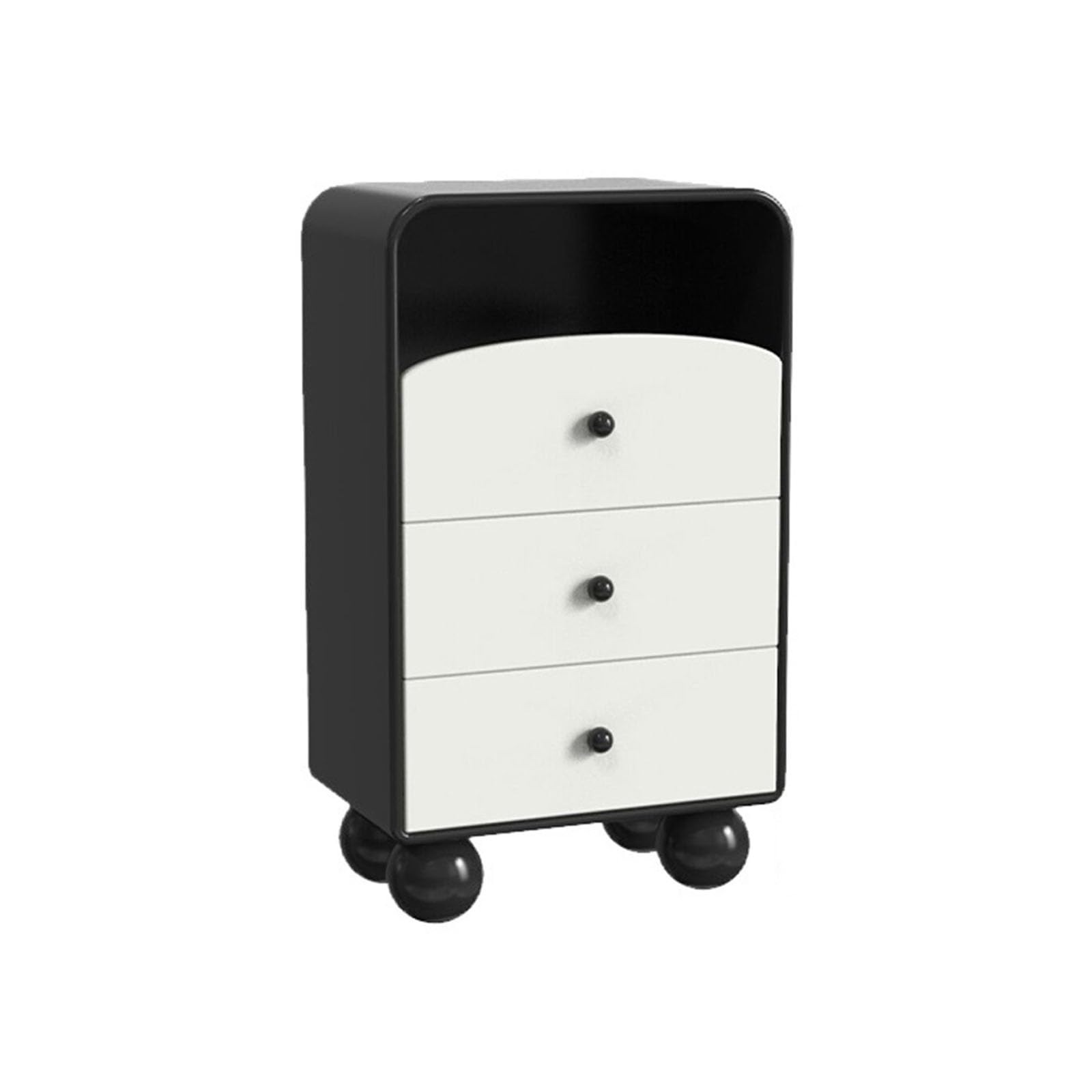 Dh2yjnbf3 Bedroom Chest of Drawers, Bedroom Dresser Storage Cabinet with 3, Bedside Of with Storage Organizer(Black-A)