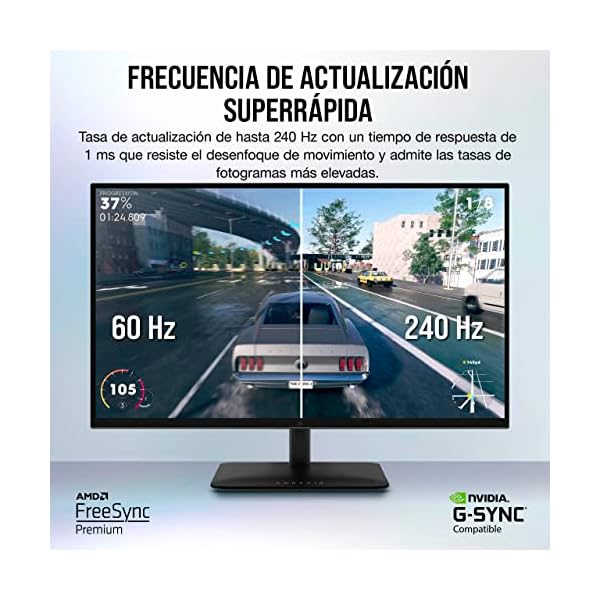 Corsair XENEON 32QHD240 IPS QHD de 32" AMD FreeSync Premium, 240 Hz, 1ms - Image 4