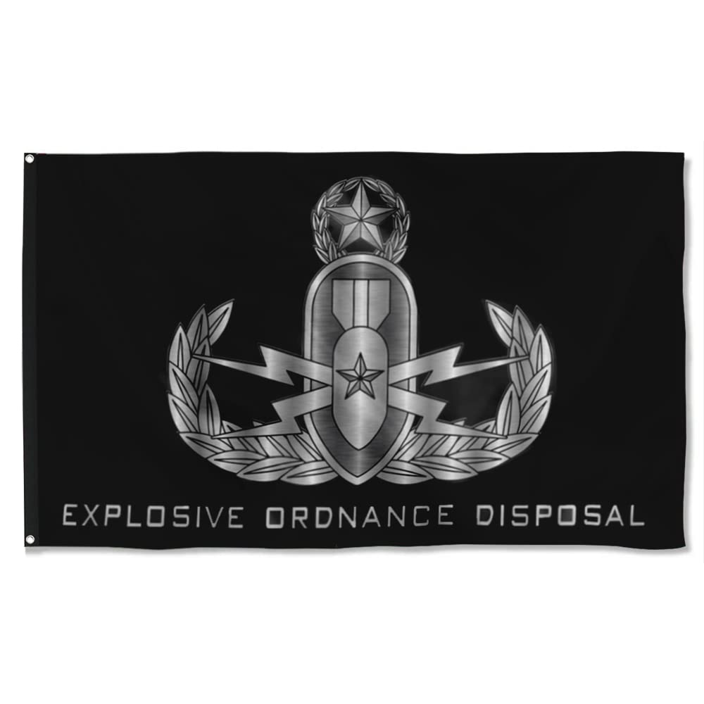 Flag Eod (Master) Black Durable Double Sided Banner For Celebration Party Parade 90X150Cm