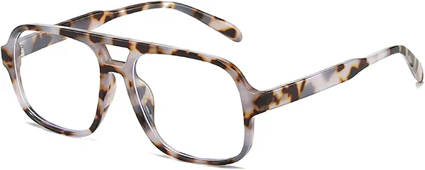 Kashm Retro Aviator Eyeglasses Frames for Women Men Trendy Non-prescription Square Blue Light Blocking Glasses