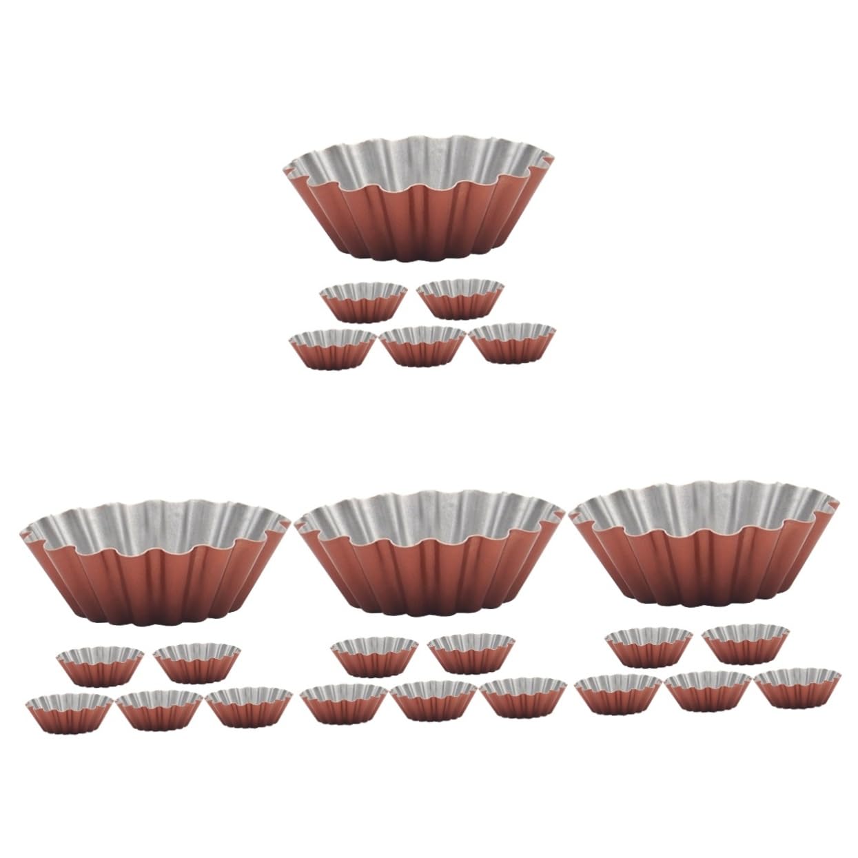 MAGICLULU Lot De 4 Moules À Et À Muffins Outil De Cuisson Multifonction Conductivité Thermique 6 Pièces X 4