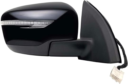 Passenger Side Mirror for Nissan Rogue Sport Models, textured black w/PTM cover, w/turn signal, foldaway, w/o Camera